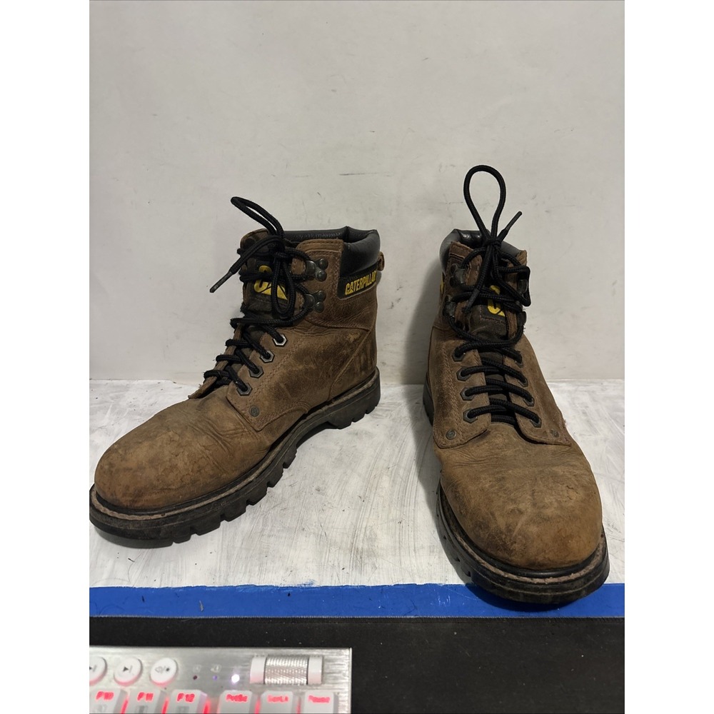 CAT Men's Second Shift Soft Toe Work Boot, Dark Brown 10